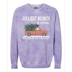 Jolliest Bunch Of Teachers This Side Of The Hallway Colorblast Crewneck Sweatshirt