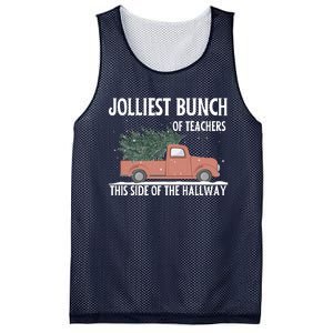 Jolliest Bunch Of Teachers This Side Of The Hallway Mesh Reversible Basketball Jersey Tank