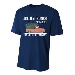 Jolliest Bunch Of Teachers This Side Of The Hallway Performance Sprint T-Shirt