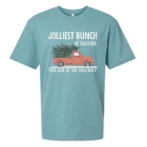 Jolliest Bunch Of Teachers This Side Of The Hallway Sueded Cloud Jersey T-Shirt