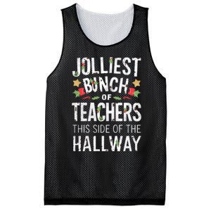 Jolliest Bunch Of Teachers This Side Of The Hallway Mesh Reversible Basketball Jersey Tank