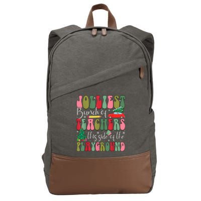 Jolliest Bunch Of Teachers This Side Of The Playground Xmas Cotton Canvas Backpack