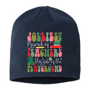 Jolliest Bunch Of Teachers This Side Of The Playground Xmas Sustainable Beanie