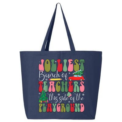 Jolliest Bunch Of Teachers This Side Of The Playground Xmas 25L Jumbo Tote