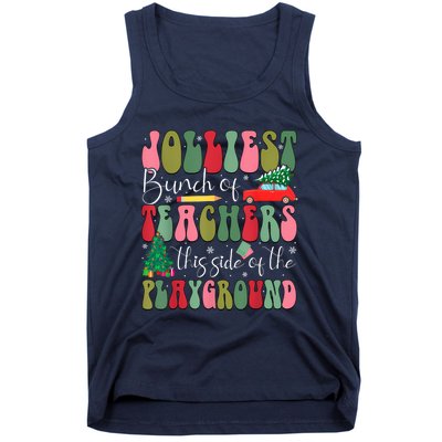 Jolliest Bunch Of Teachers This Side Of The Playground Xmas Tank Top