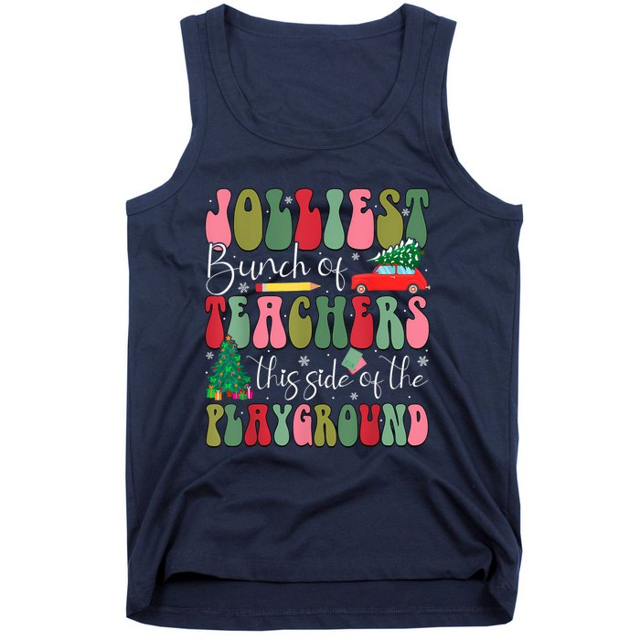 Jolliest Bunch Of Teachers This Side Of The Playground Xmas Tank Top