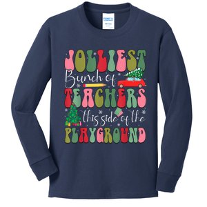 Jolliest Bunch Of Teachers This Side Of The Playground Xmas Kids Long Sleeve Shirt