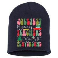 Jolliest Bunch Of Teachers This Side Of The Playground Xmas Short Acrylic Beanie