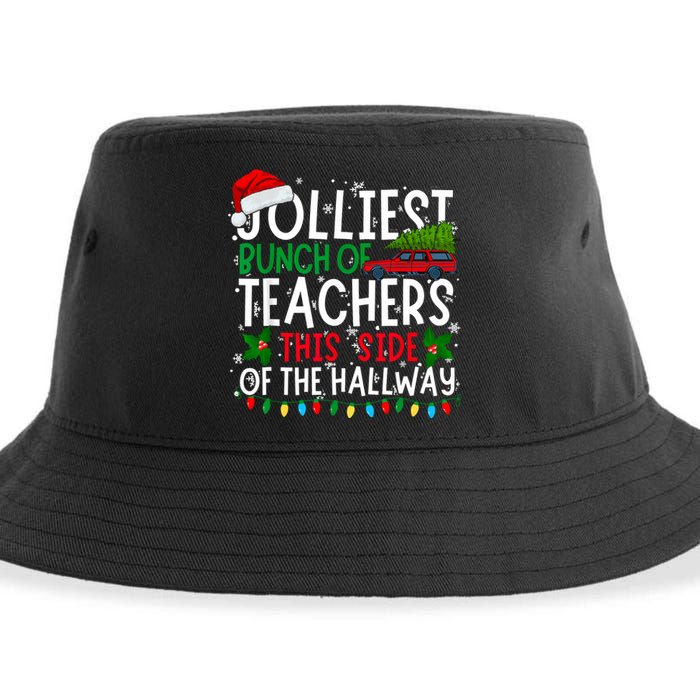 Jolliest Bunch Of Teachers This Side Of The Hallway Xmas Sustainable Bucket Hat