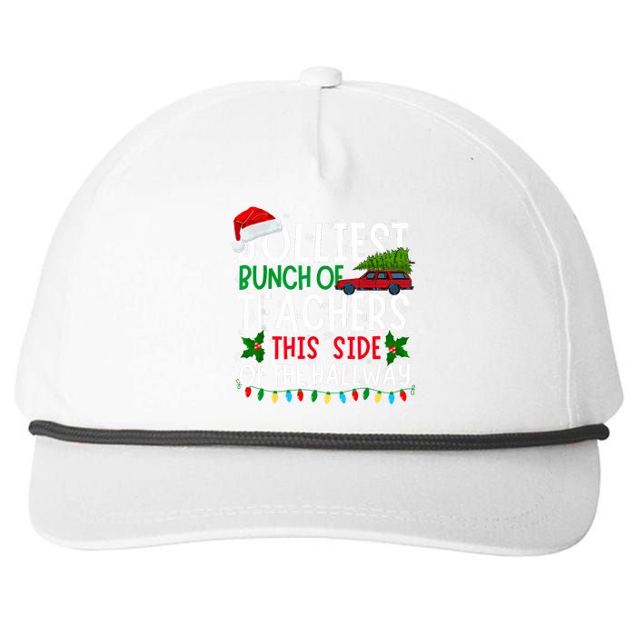 Jolliest Bunch Of Teachers This Side Of The Hallway Xmas Snapback Five-Panel Rope Hat