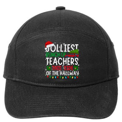 Jolliest Bunch Of Teachers This Side Of The Hallway Xmas 7-Panel Snapback Hat