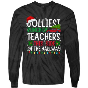 Jolliest Bunch Of Teachers This Side Of The Hallway Xmas Tie-Dye Long Sleeve Shirt