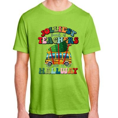 Jolliest Bunch Of Teachers This Side Of The Hallway Xmas Adult ChromaSoft Performance T-Shirt