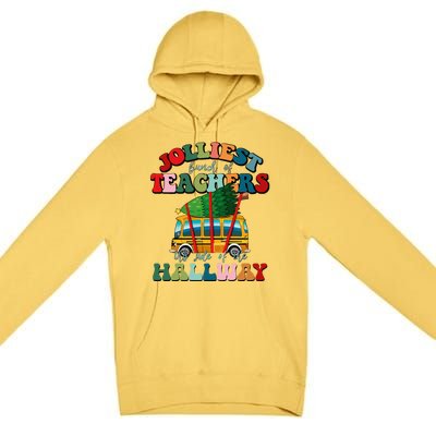 Jolliest Bunch Of Teachers This Side Of The Hallway Xmas Premium Pullover Hoodie