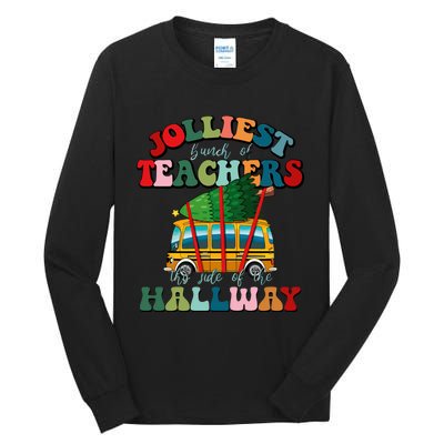 Jolliest Bunch Of Teachers This Side Of The Hallway Xmas Tall Long Sleeve T-Shirt