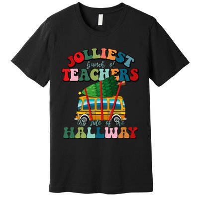 Jolliest Bunch Of Teachers This Side Of The Hallway Xmas Premium T-Shirt