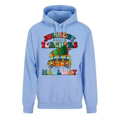 Jolliest Bunch Of Teachers This Side Of The Hallway Xmas Unisex Surf Hoodie