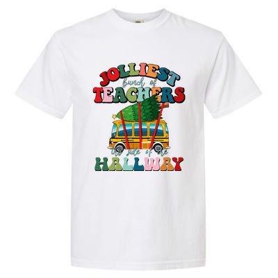 Jolliest Bunch Of Teachers This Side Of The Hallway Xmas Garment-Dyed Heavyweight T-Shirt