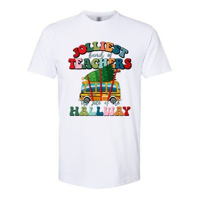 Jolliest Bunch Of Teachers This Side Of The Hallway Xmas Softstyle CVC T-Shirt