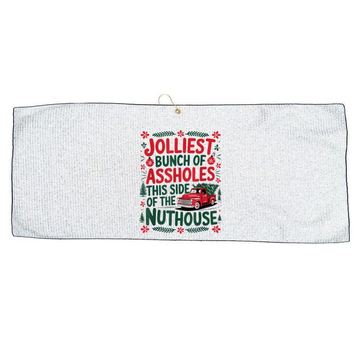 Jolliest Bunch Of Assholes This Side Of The Nut House Large Microfiber Waffle Golf Towel
