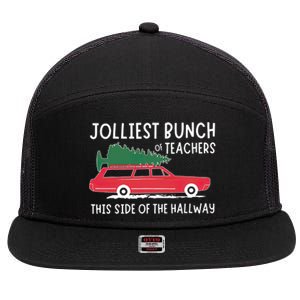 Jolliest Bunch Of Teachers This Side Of The Hallway 7 Panel Mesh Trucker Snapback Hat