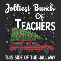 Jolliest Bunch Of Teachers This Side Of The Hallway Christmas 11oz C Handle Ceramic Mug