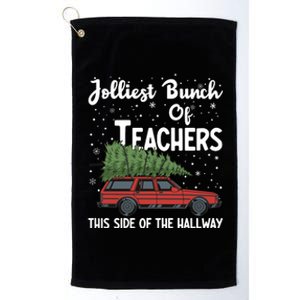 Jolliest Bunch Of Teachers This Side Of The Hallway Christmas Platinum Collection Golf Towel