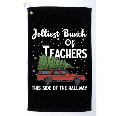Jolliest Bunch Of Teachers This Side Of The Hallway Christmas Golf Towel