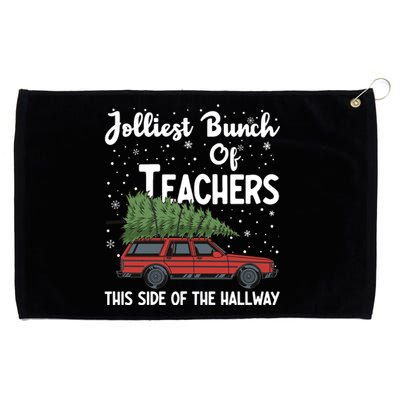 Jolliest Bunch Of Teachers This Side Of The Hallway Christmas Grommeted Golf Towel