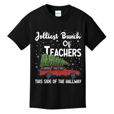 Jolliest Bunch Of Teachers This Side Of The Hallway Christmas Kids T-Shirt