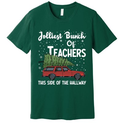 Jolliest Bunch Of Teachers This Side Of The Hallway Christmas Premium T-Shirt