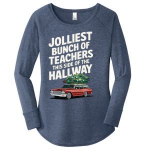 Jolliest Bunch Of Teachers This Side Of The Hallway Xmas Women's Perfect Tri Tunic Long Sleeve Shirt