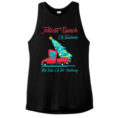 Jolliest Bunch Of Teachers This Side Of The Hallway Xmas Ladies PosiCharge Tri-Blend Wicking Tank