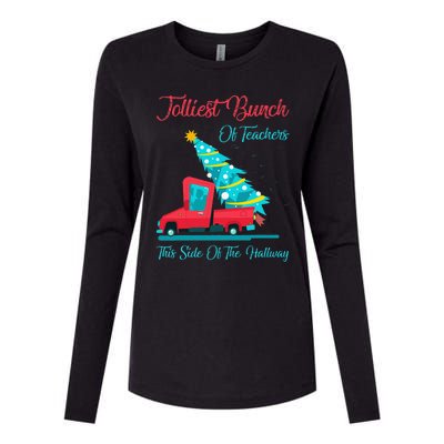 Jolliest Bunch Of Teachers This Side Of The Hallway Xmas Womens Cotton Relaxed Long Sleeve T-Shirt