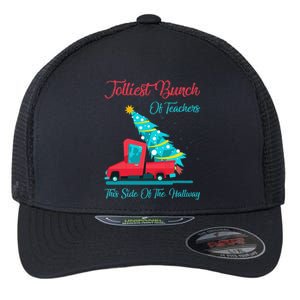 Jolliest Bunch Of Teachers This Side Of The Hallway Xmas Flexfit Unipanel Trucker Cap