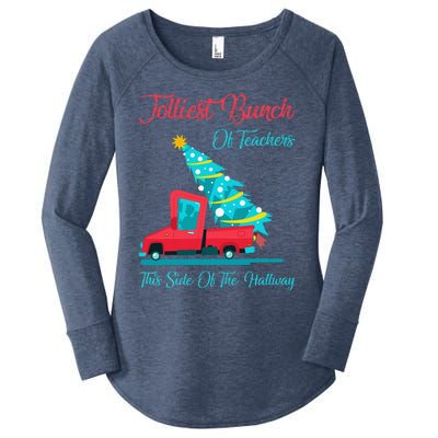 Jolliest Bunch Of Teachers This Side Of The Hallway Xmas Women's Perfect Tri Tunic Long Sleeve Shirt