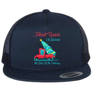 Jolliest Bunch Of Teachers This Side Of The Hallway Xmas Flat Bill Trucker Hat