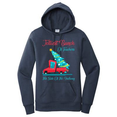 Jolliest Bunch Of Teachers This Side Of The Hallway Xmas Women's Pullover Hoodie