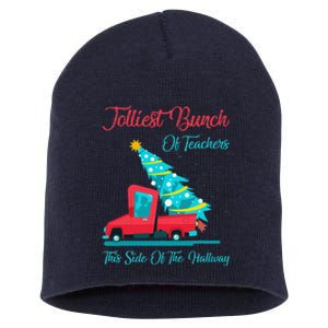 Jolliest Bunch Of Teachers This Side Of The Hallway Xmas Short Acrylic Beanie