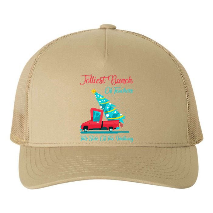 Jolliest Bunch Of Teachers This Side Of The Hallway Xmas Yupoong Adult 5-Panel Trucker Hat