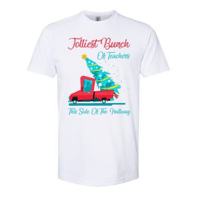 Jolliest Bunch Of Teachers This Side Of The Hallway Xmas Softstyle CVC T-Shirt