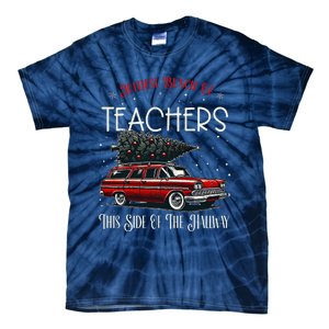 Jolliest Bunch Of Teachers This Side Of The Hallway Xmas Tie-Dye T-Shirt