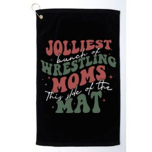 Jolliest Bunch Of Wrestling Moms This Side Of The Mat Xmas Platinum Collection Golf Towel