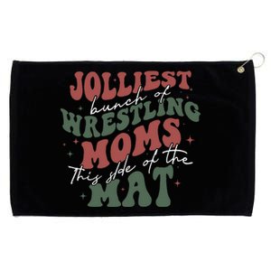 Jolliest Bunch Of Wrestling Moms This Side Of The Mat Xmas Grommeted Golf Towel