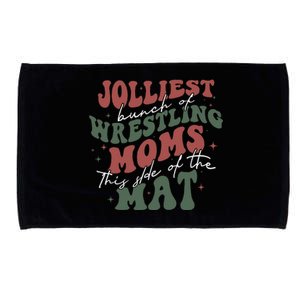 Jolliest Bunch Of Wrestling Moms This Side Of The Mat Xmas Microfiber Hand Towel