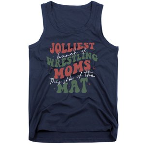 Jolliest Bunch Of Wrestling Moms This Side Of The Mat Xmas Tank Top