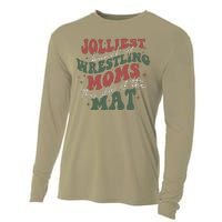 Jolliest Bunch Of Wrestling Moms This Side Of The Mat Xmas Cooling Performance Long Sleeve Crew