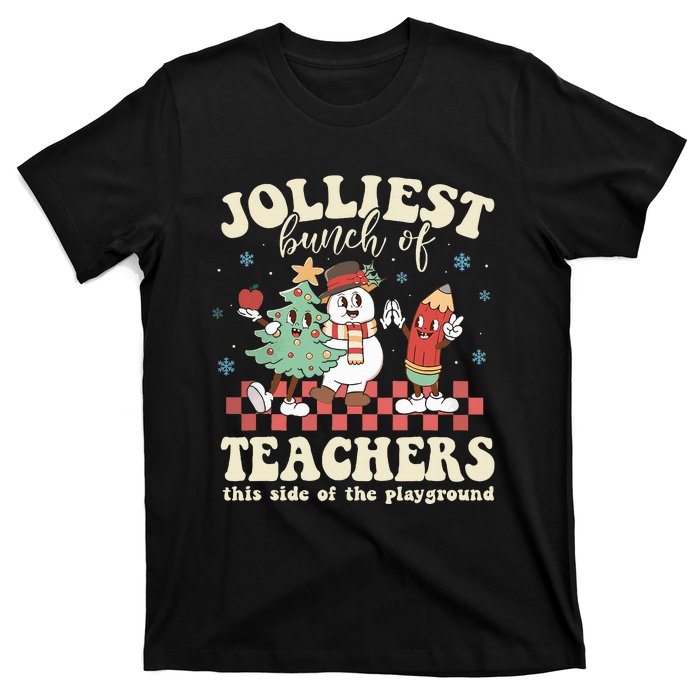 Jolliest Bunch Of Teachers This Side Of The Playground Xmas T-Shirt