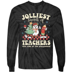 Jolliest Bunch Of Teachers This Side Of The Playground Xmas Tie-Dye Long Sleeve Shirt