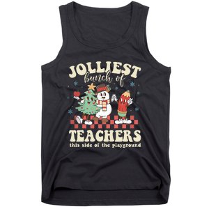 Jolliest Bunch Of Teachers This Side Of The Playground Xmas Tank Top